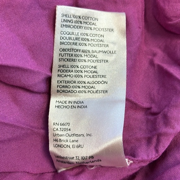 Maeve Embroidered Beaded Mini Dress Pastel Open Back Cap Sleeve Anthropologie 16 - Picture 11 of 11